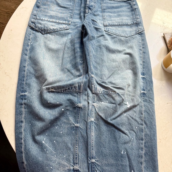 We The Free Blue Washed Wide Leg Jeans - Picture 5 of 7